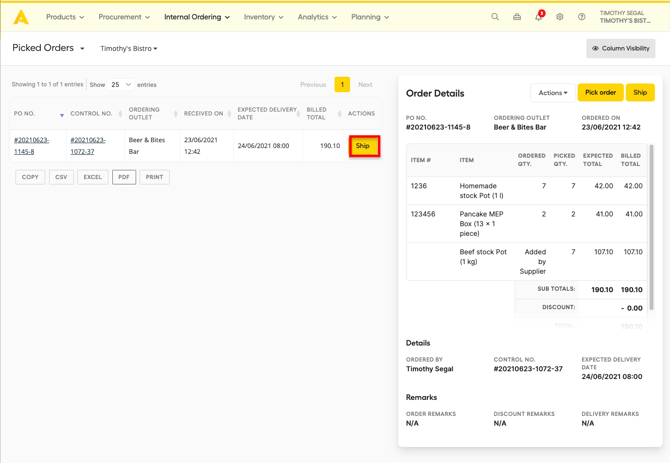 Apicbase Internal ordering 10