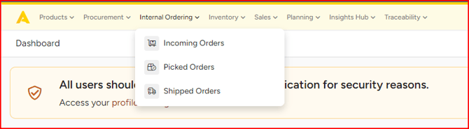Internal Ordering