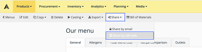 Share menu UK