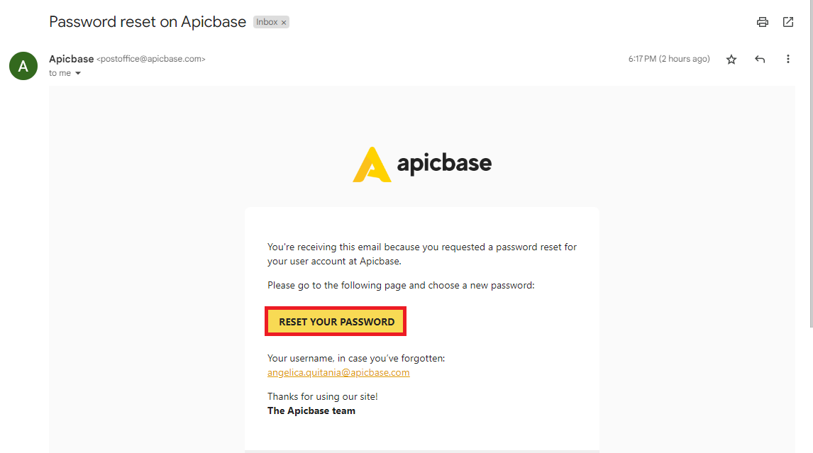 how to reset your email id password